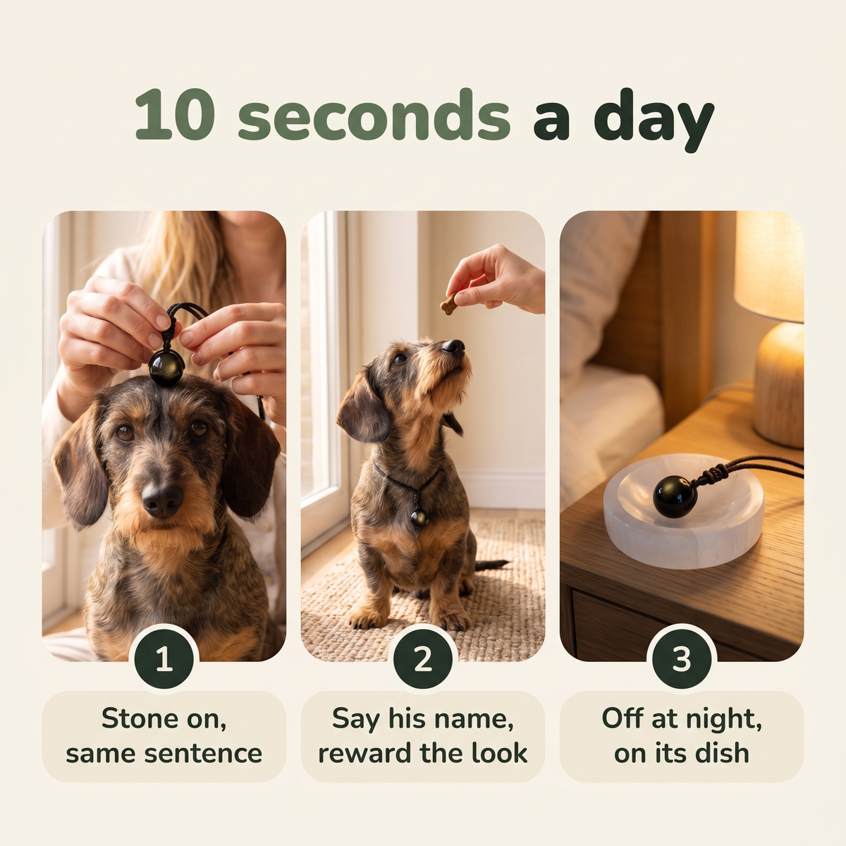 10 seconds a day, three steps